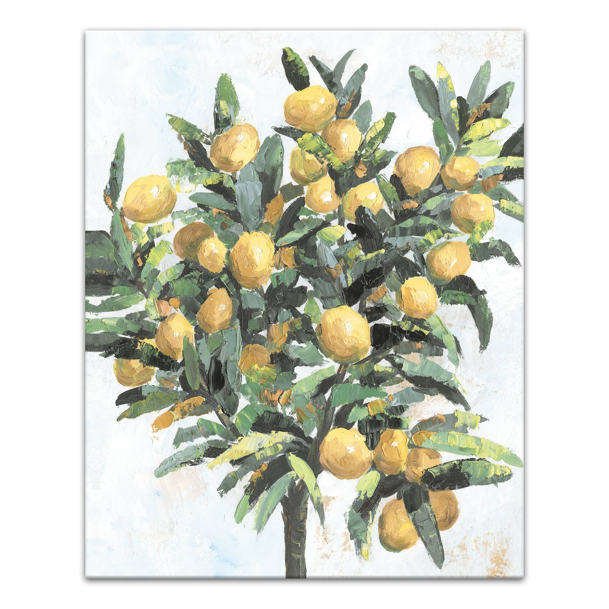 Painted Lemon Tree 16" x 20" Canvas Wall Art
